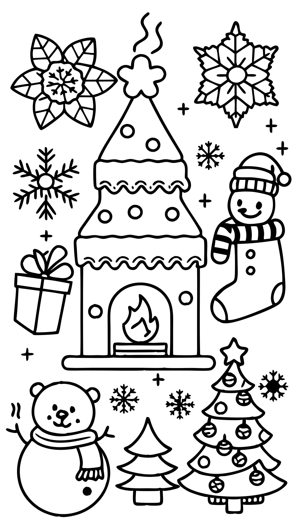 happy holidays coloring page